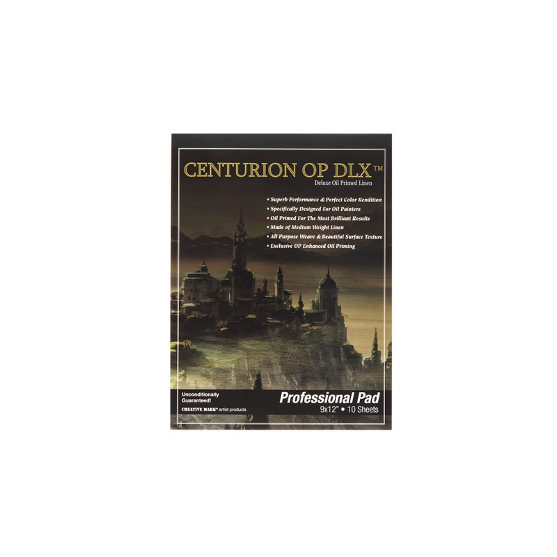 Centurion Deluxe Oil Primed Linen Pad (9x12 in) 10 Sheets per Pad â€“11 oz. No Bleed Pages, Lightweight, Easy to Travel Canvas Pad - Art Pad for Plein Air Painting - Image 1